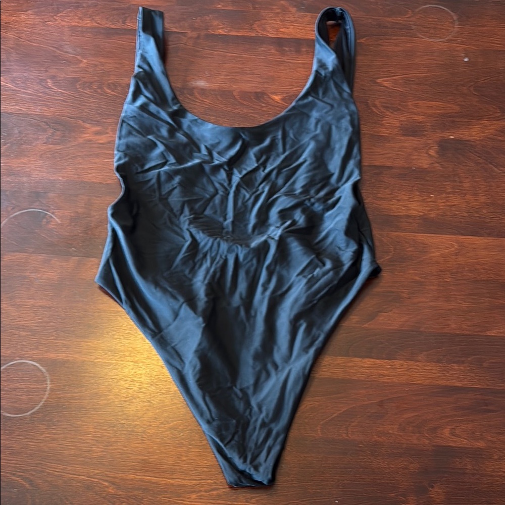 Aerie Black One Piece Swimsuit Classic Design